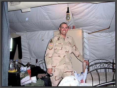 Click HERE to visit Casey's Blog. This was Darrin's original housing in Baghdad Iraq May 2006 ... yeahp ... a tent ... 