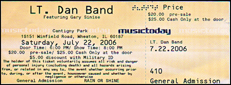 Lt. Dan Band ... concert for Operation Support Our Troops Illinois ... click HERE to visit the OSOT site ... 