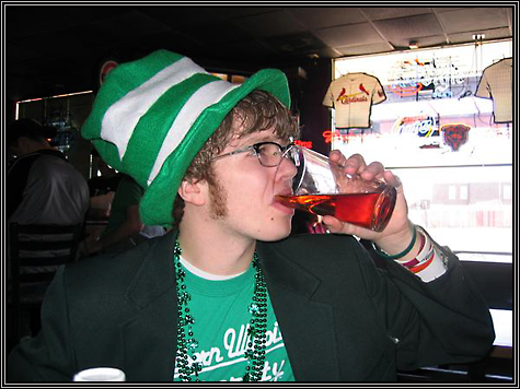 Sean ... chugging Killian's Red ... February 2007 ... Sean ... chugging Killian's Red ... February 2007 ...