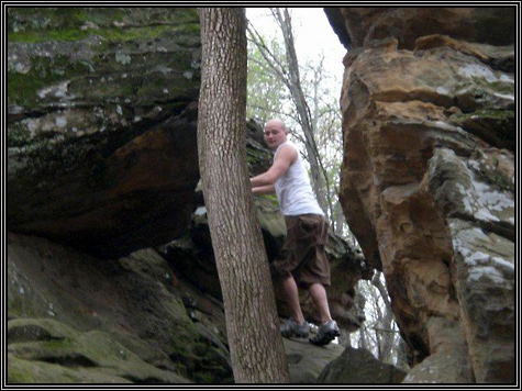 David ... in the crevice ... March 2007 ... 