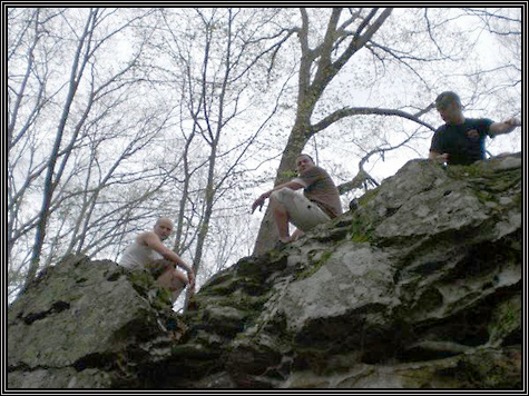 3 men on a rock ... David ... April 2007 ... 