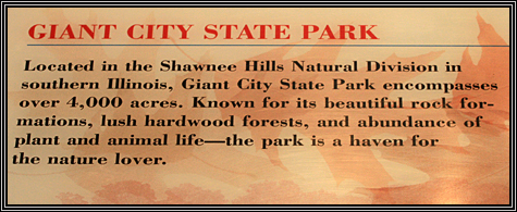 They had a big model of the entire state park in the middle of the information center ... Giant City ... October 7, 2007 ... They had a big model of the entire state park in the middle of the information center ... Giant City ... October 7, 2007 ...