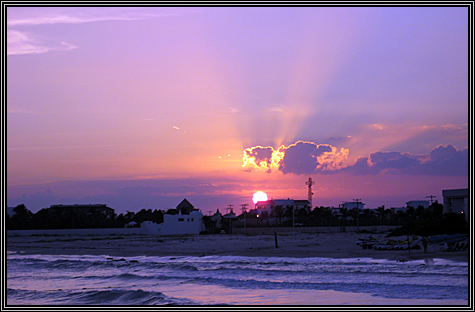 Mexico 2007 ... sunset on the beach at the Mayan Palace looking towards Playa del Carmen ... November 4, 2007 ... 