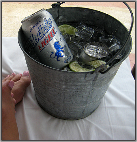 Two for one drinks ... all curled up at the palapa under the covers while Sue and Laura were off on an adventure ... November 6, 2007 ... Two for one drinks ... all curled up at the palapa under the covers while Sue and Laura were off on an adventure ... November 6, 2007 ...