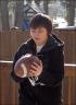 Christmas day 2007 ... Ben on the back deck with David ... 