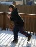 Christmas day 2007 ... Ben on the back deck with David ... 