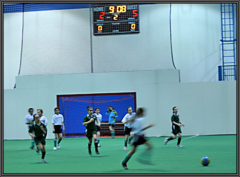 I can't remember the final score but we were up by three here ... last indoor soccer game of 2008 ... 