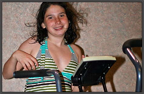 Alexis ... at the fitness facility in the hotel ... May 2008 ...