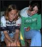 S'mores around the camp fire ... Natalie and Carissa ... Camp Nawakwa ... 2008 ...