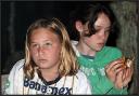 S'mores around the camp fire ... Natalie and Carissa ... Camp Nawakwa ... 2008 ...