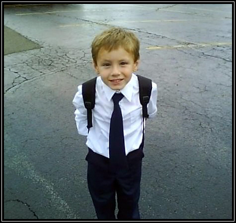 Dommie on his way home from school ... 2008 ...