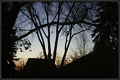 Cool sliver moon ... Cool sliver moon ...