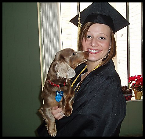 Sarah graduated this last semester from SIUC ... here she is with her doggie ... Grover ... December 2008 ... 